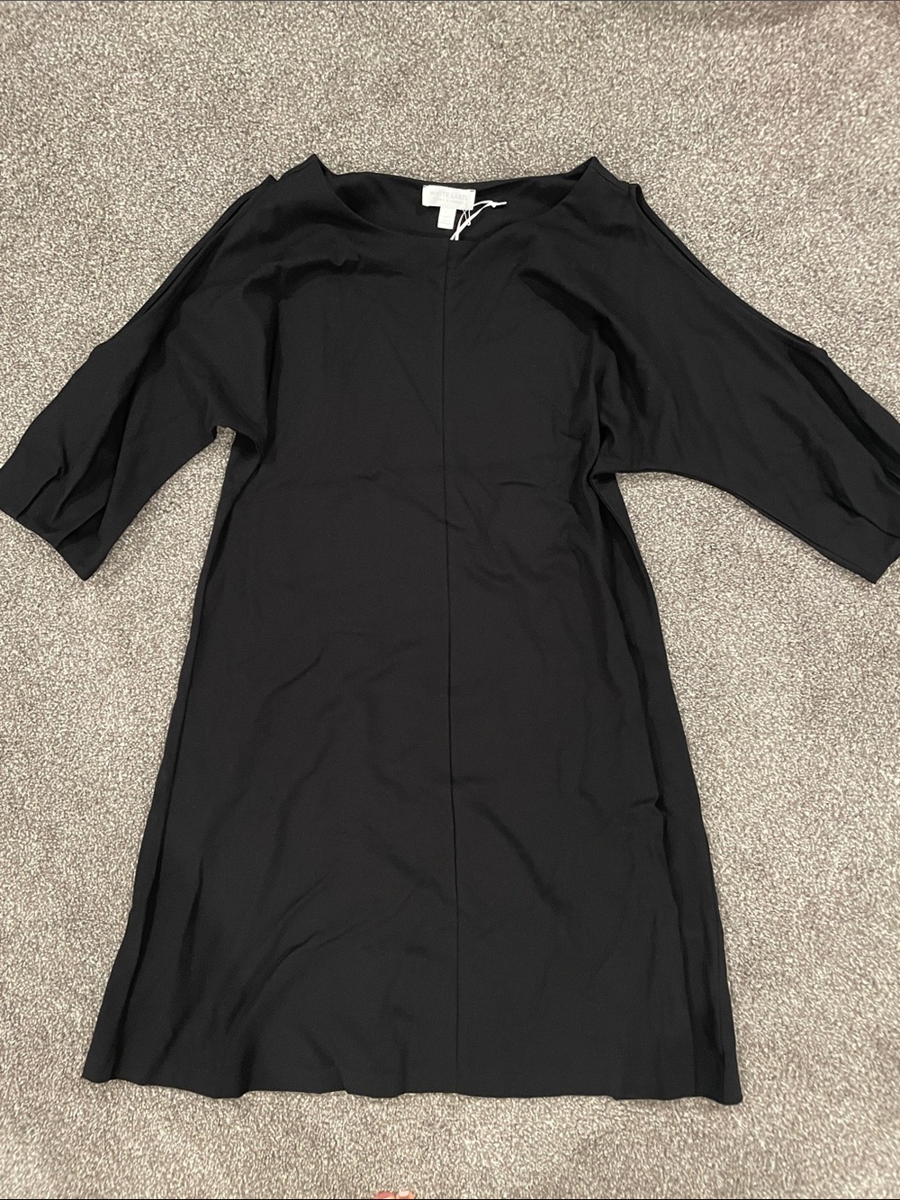 The White Company Black Midi Shift Dress